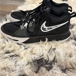 Nike Kids Black and White High-Top Sneakers